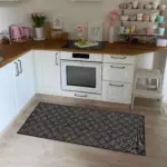 Alcaraz Geometrik Antrasit Polyester ve Pamuklu Yıkanabilir Kaydırmaz Taban Dijital Baskı Halı - Görsel 4