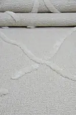 Stonor Modern Beyaz Polyester Makine Halısı - Görsel 5