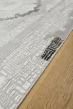 Sarezzo Klasik Göbekli Gri Akrilik Makine Halısı - Görsel 3