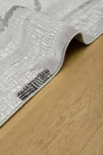 Sarezzo Klasik Göbekli Gri Akrilik Makine Halısı - Görsel 4