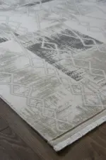 Tuffe Modern Krem Akrilik Makine Halısı - Görsel 2