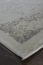 Pessac Çerçeveli Göbekli Krem Polyester Makine Halısı - Görsel 2