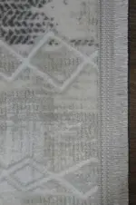 Tuffe Modern Krem Akrilik Makine Halısı - Görsel 3