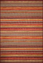 Vella Çizgili Multi Polyester ve Pamuklu Yıkanabilir Kaydırmaz Taban Dijital Baskı Halı