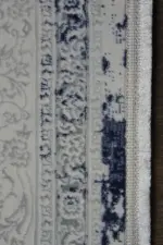 Landes Çerçeveli Mavi Polyester Makine Halısı - Görsel 3