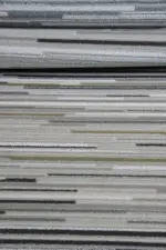 Lucıa Modern Bej Antrasit Çizgili Akrilik Makine Halısı - Görsel 5