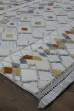 Clifton Modern Gri Polyester Makine Halısı - Görsel 2