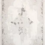 Pessac Çerçeveli Göbekli Krem Polyester Makine Halısı