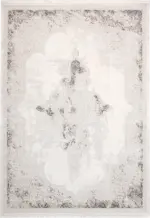 Pessac Çerçeveli Göbekli Krem Polyester Makine Halısı