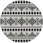 Corso Geometrik Beyaz Polyester ve Pamuklu Yıkanabilir Kaydırmaz Taban Dijital Baskı Halı - Görsel 7