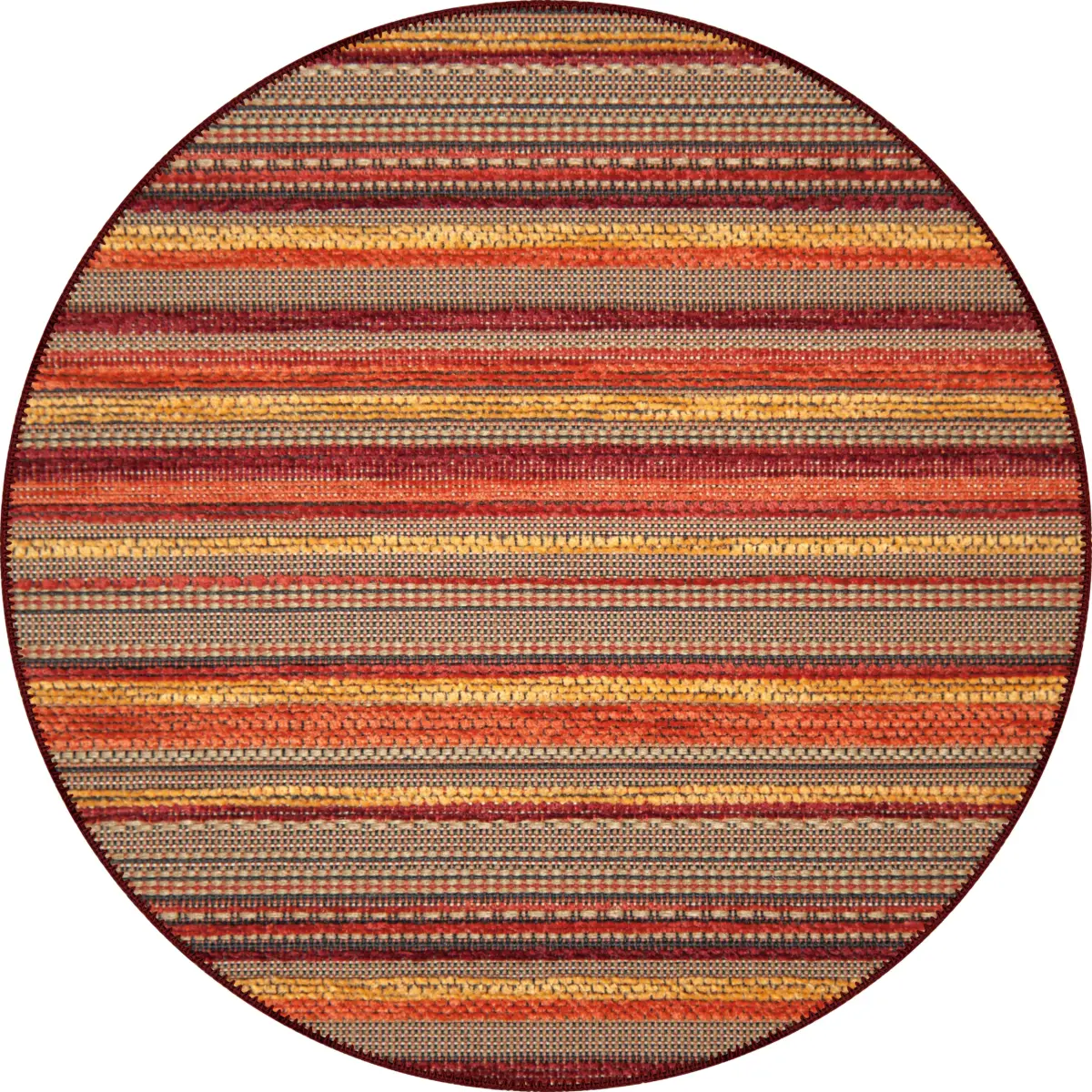 Vella Çizgili Multi Polyester ve Pamuklu Yıkanabilir Kaydırmaz Taban Dijital Baskı Halı - Görsel 7