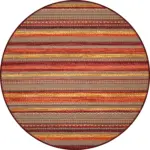 Vella Çizgili Multi Polyester ve Pamuklu Yıkanabilir Kaydırmaz Taban Dijital Baskı Halı - Görsel 7