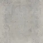 Anzi Çerçeveli Bej Gri Çizgili Göbekli Akrilik Makine Halısı