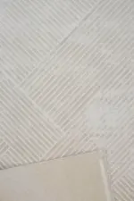 Powick Modern Krem Akrilik Makine Halısı - Görsel 6