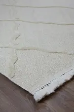 Stonor Modern Beyaz Polyester Makine Halısı - Görsel 2