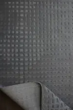 Streb Modern Gri Polyester Makine Halısı - Görsel 4