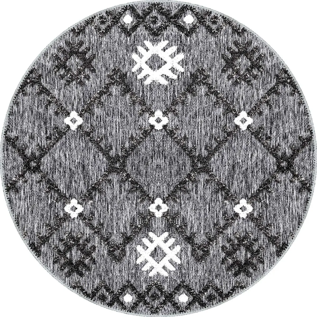 Savoia Geometrik Gri Polyester ve Pamuklu Yıkanabilir Kaydırmaz Taban Dijital Baskı Halı - Görsel 7