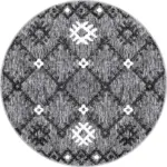 Savoia Geometrik Gri Polyester ve Pamuklu Yıkanabilir Kaydırmaz Taban Dijital Baskı Halı - Görsel 7