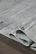 Sonnac Çerçeveli Gri Polyester Makine Halısı - Görsel 6