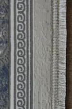 Arsac Çerçeveli Göbekli Gri Polyester Makine Halısı - Görsel 3