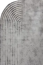 Andria Sol Tasarım Antrasit Akrilik Makine Halısı