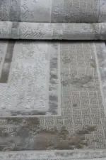 Sens Çerçeveli Bej Akrilik Makine Halısı - Görsel 4