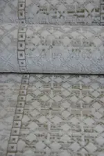 Veuil Çerçeveli Bej Akrilik Makine Halısı - Görsel 5