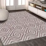 Latina Geometrik Bej Polyester ve Pamuklu Yıkanabilir Kaydırmaz Taban Dijital Baskı Halı - Görsel 6