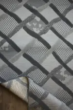 Airan Modern Antrasit Polyester Makine Halısı - Görsel 3