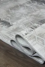 Tuffe Modern Krem Akrilik Makine Halısı - Görsel 6