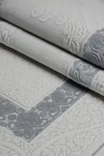 Recas Çerçeveli Krem Akrilik Makine Halısı - Görsel 7