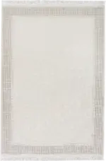 Savio Çerçeveli Krem Akrilik Makine Halısı