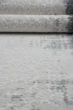 Lakro Çerçeveli Krem Antrasit Çizgili Akrilik Makine Halısı - Görsel 5