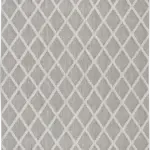 Busseto Modern Gri Krem Çizgili Polyester Makine Halısı