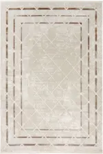 Commentry Çerçeveli Krem Akrilik Makine Halısı