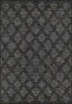 Alcaraz Geometrik Antrasit Polyester ve Pamuklu Yıkanabilir Kaydırmaz Taban Dijital Baskı Halı