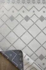 Gigaro Modern Kahverengi Yıkanabilir Polyester Makine Halısı - Görsel 4