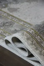 Bourg Çerçeveli Göbekli Krem Polyester Makine Halısı - Görsel 6