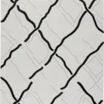 Fawley Modern Beyaz Polyester Makine Halısı