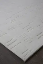 Carson Modern Beyaz Polyester Makine Halısı - Görsel 2