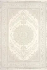 Essarts Çerçeveli Krem Polyester Makine Halısı