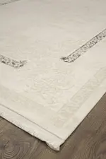 Vanze Çerçeveli Krem Akrilik Makine Halısı - Görsel 2