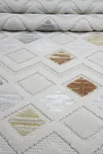 Sees Modern Krem Polyester Makine Halısı - Görsel 5