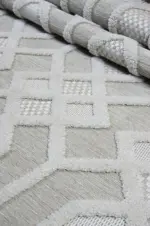 Alluy Modern Bej Polyester Makine Halısı - Görsel 7