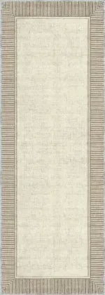 Arenal Çerçeveli Bej Polyester ve Pamuklu Yıkanabilir Kaydırmaz Taban Dijital Baskı Halı - Görsel 3