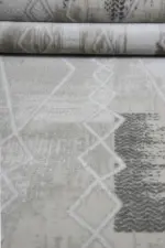 Tuffe Modern Krem Akrilik Makine Halısı - Görsel 5