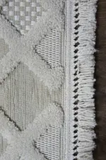 Alluy Modern Bej Polyester Makine Halısı - Görsel 3