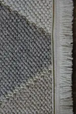 Viano Modern Krem,Vizon,Gri Polyester Makine Halısı - Görsel 3