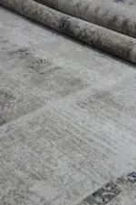 Leers Çerçeveli Bej Göbekli Akrilik Makine Halısı - Görsel 6