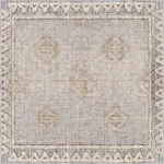 Brera Çerçeveli Bej Polyester ve Pamuklu Yıkanabilir Kaydırmaz Taban Dijital Baskı Halı - Görsel 5